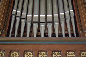 Prospektpfeifen der Orgel